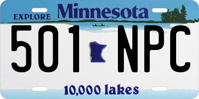 MN license plate 501NPC