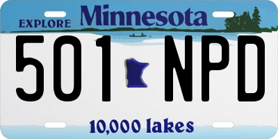 MN license plate 501NPD
