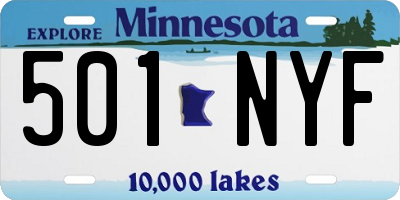 MN license plate 501NYF