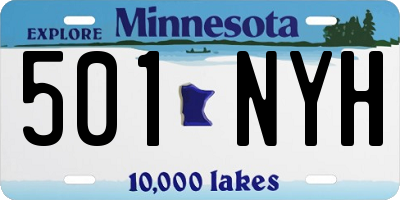 MN license plate 501NYH