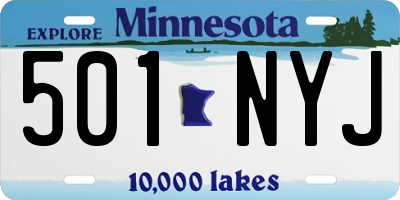 MN license plate 501NYJ