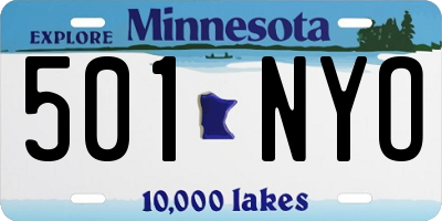 MN license plate 501NYO