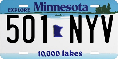 MN license plate 501NYV