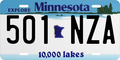 MN license plate 501NZA