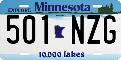 MN license plate 501NZG