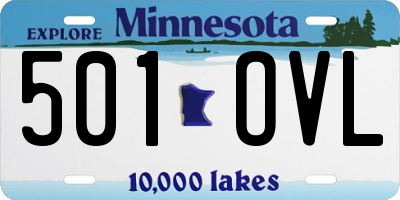 MN license plate 501OVL