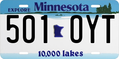 MN license plate 501OYT