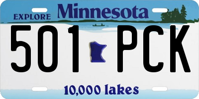 MN license plate 501PCK