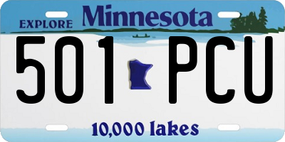 MN license plate 501PCU