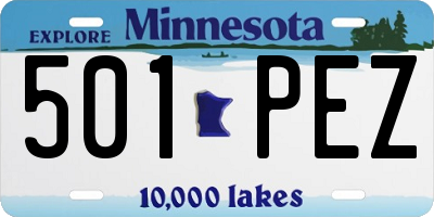 MN license plate 501PEZ