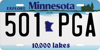 MN license plate 501PGA