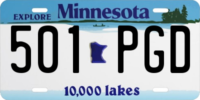 MN license plate 501PGD