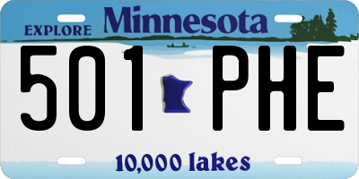 MN license plate 501PHE