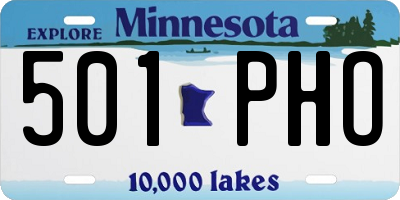 MN license plate 501PHO