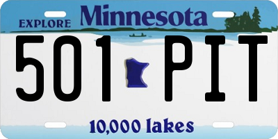 MN license plate 501PIT