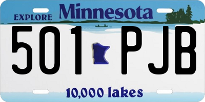 MN license plate 501PJB