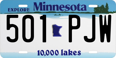 MN license plate 501PJW