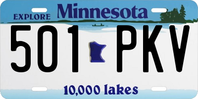 MN license plate 501PKV