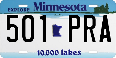 MN license plate 501PRA
