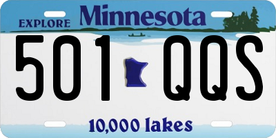 MN license plate 501QQS