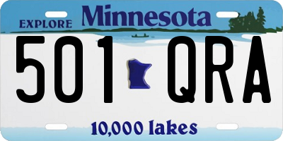 MN license plate 501QRA