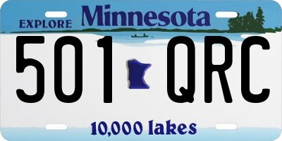 MN license plate 501QRC
