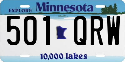 MN license plate 501QRW
