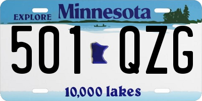 MN license plate 501QZG