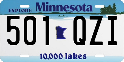 MN license plate 501QZI