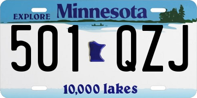 MN license plate 501QZJ