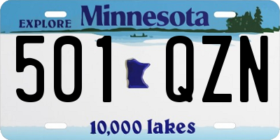 MN license plate 501QZN
