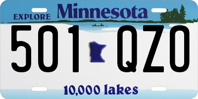 MN license plate 501QZO