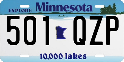 MN license plate 501QZP