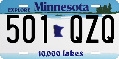 MN license plate 501QZQ