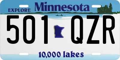 MN license plate 501QZR