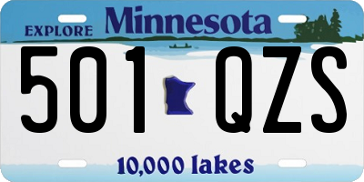 MN license plate 501QZS