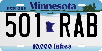 MN license plate 501RAB
