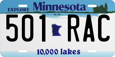 MN license plate 501RAC