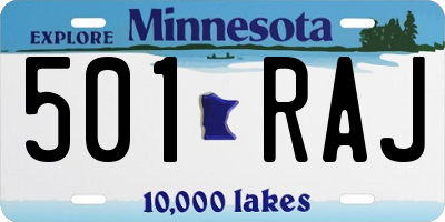 MN license plate 501RAJ