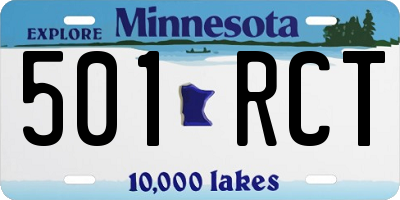 MN license plate 501RCT