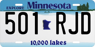 MN license plate 501RJD