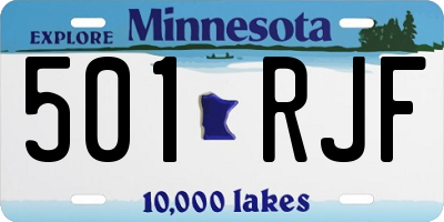 MN license plate 501RJF