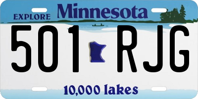 MN license plate 501RJG