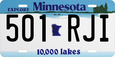 MN license plate 501RJI
