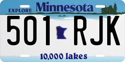 MN license plate 501RJK