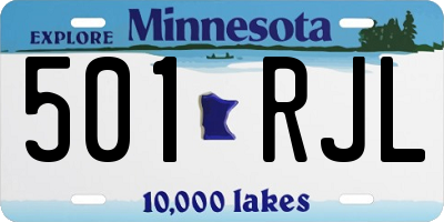 MN license plate 501RJL