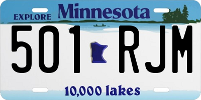 MN license plate 501RJM
