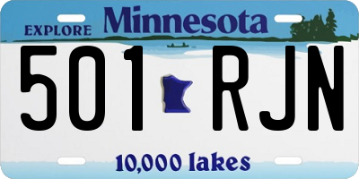 MN license plate 501RJN