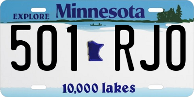 MN license plate 501RJO