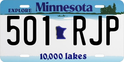 MN license plate 501RJP